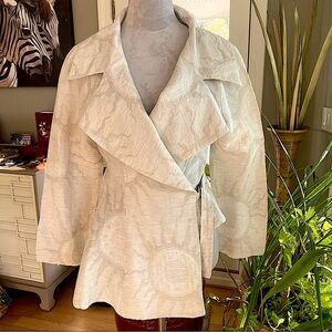 Elegant White Wrap Jacket